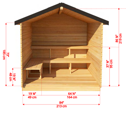 6 Person Cabin Sauna - Georgian