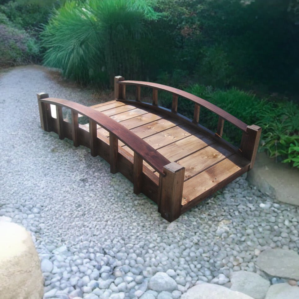 Japanese Wooden Garden Bridge 4 ft.