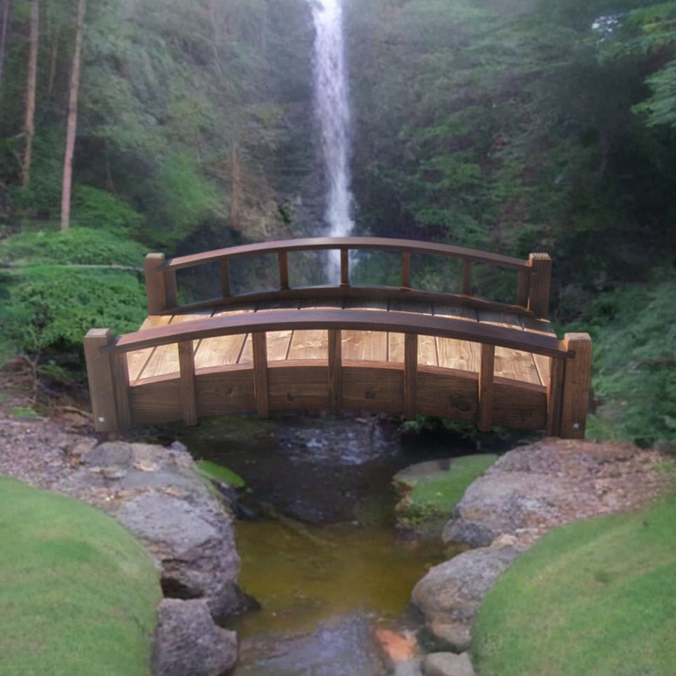 Japanese Wooden Garden Bridge 4 ft.