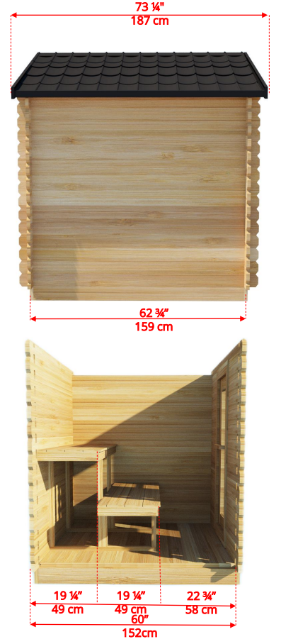 3 Person Cabin Sauna - Granby
