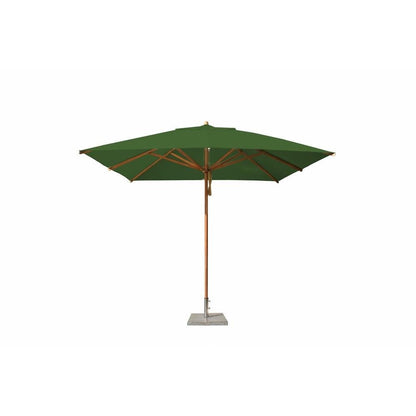 Bambrella Levante Wood 10 Foot Square Pulley Lift Patio Umbrella-  Pole Diameter 2”