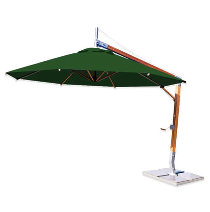 Bambrella Sirocco Side Wind Bamboo Cantilever Outdoor Umbrella