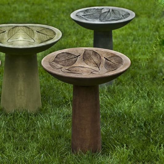 Campania International Hydrangea Leaf Birdbath