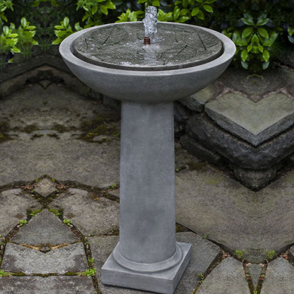 Campania International Hydrangea Leaves Birdbath Fountain