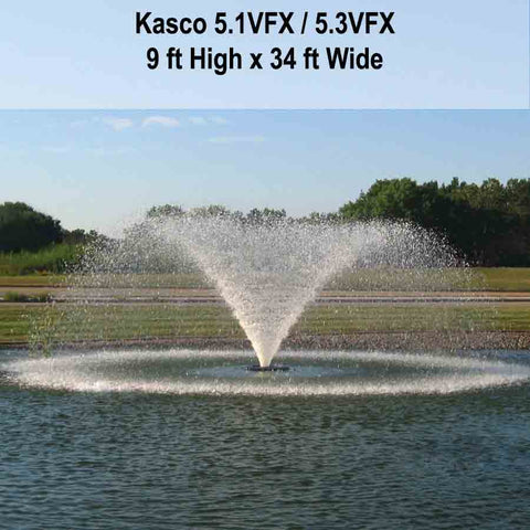 Kasco 5.1VFX 5HP Aerating Fountains 100 ft cord