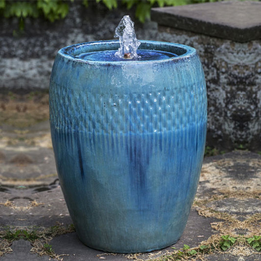Campania International Malmo Fountain, Tall - Mediterranean Blue