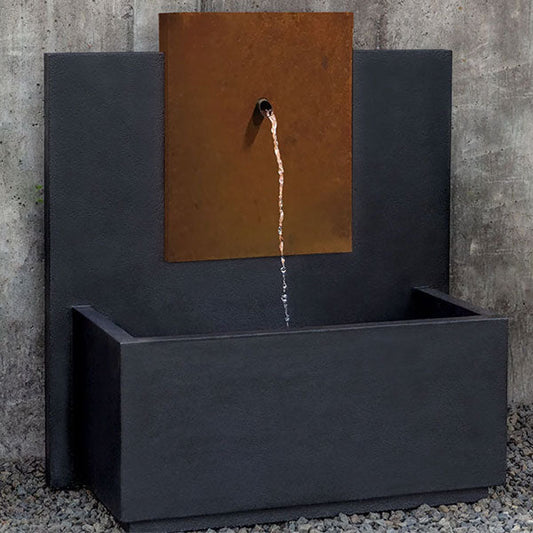 Campania International MC-3 Outdoor Wall Fountain - Corten Steel