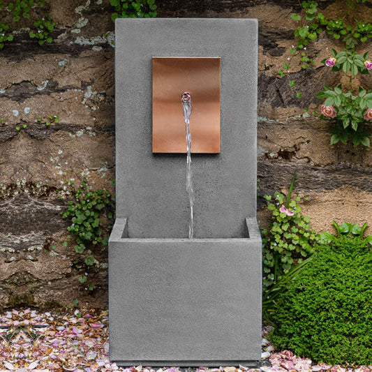 Campania International MC-4 Outdoor Wall Fountain - Corten Steel