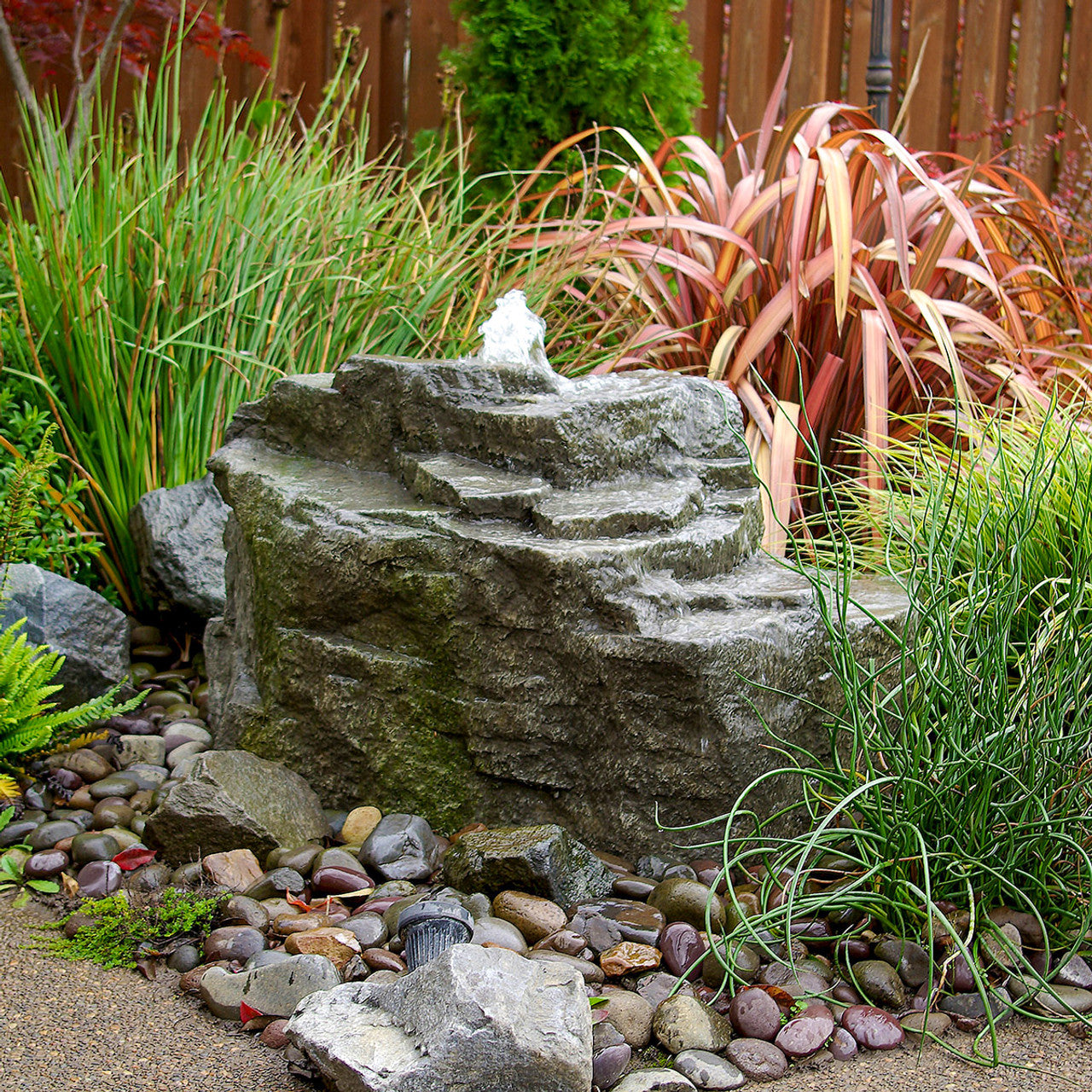 Blue Thumb Mountain Spring GFRC Boulder Fountain - Complete Kit