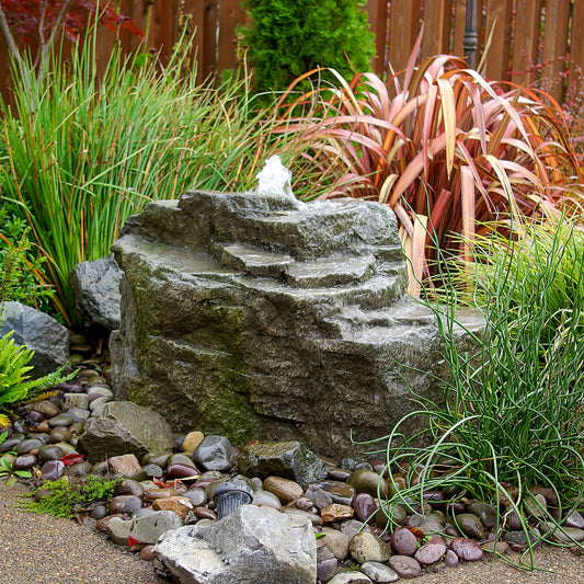 Blue Thumb Mountain Spring GFRC Boulder Fountain - Complete Kit