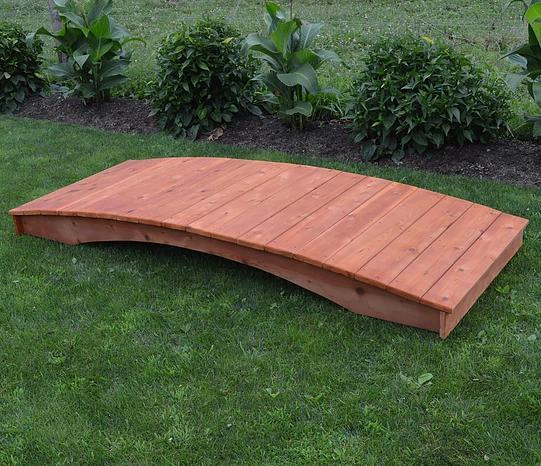 A & L Furniture Co. Western Red Cedar 4' x 10' Plank Garden Bridge