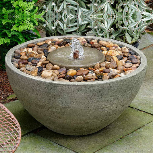 Campania International Portola Pebble Outdoor Water Fountain