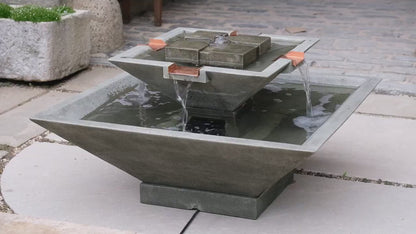 Campania International Square Facet Modern Fountain