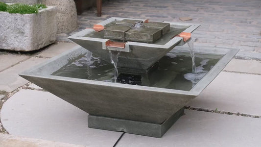 Campania International Square Facet Modern Fountain