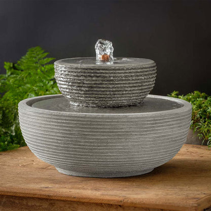 Campania International Ribbed Longport Outdoor Water Fountain