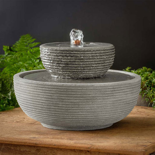 Campania International Ribbed Longport Outdoor Water Fountain