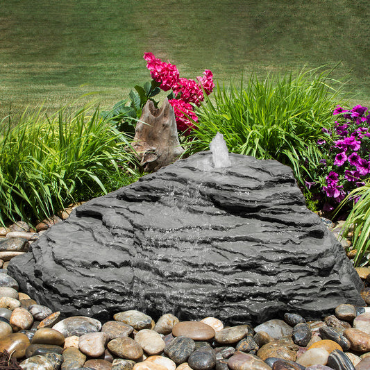 Blue Thumb Slate River Falls GFRC Boulder Fountain - Complete Kit