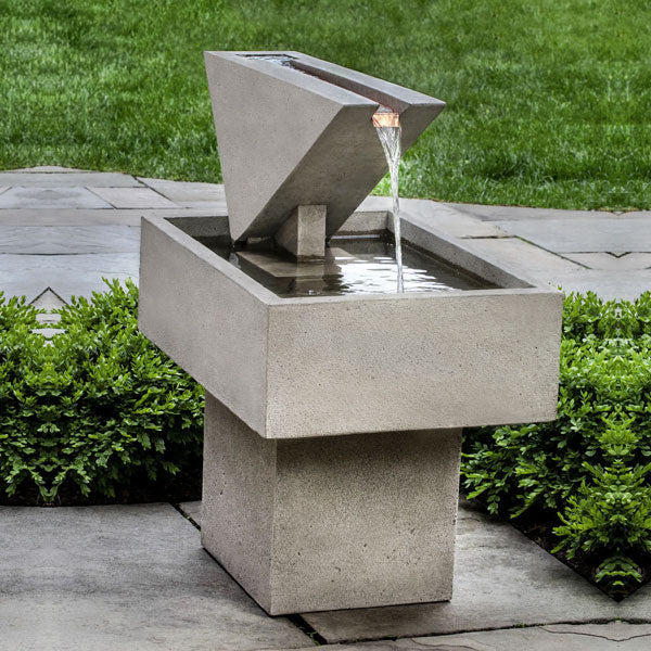 Campania Triad Modern Small Garden Water Fountain