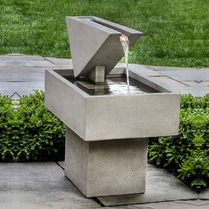Campania Triad Modern Small Garden Water Fountain