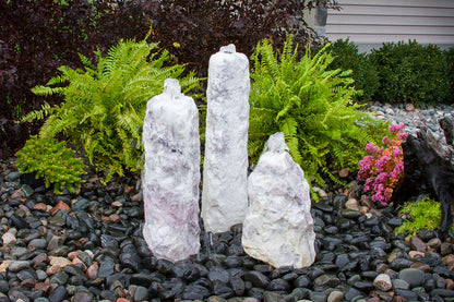 Blue Thumb Chiseled "Lilac" 3-Column Stone Fountain