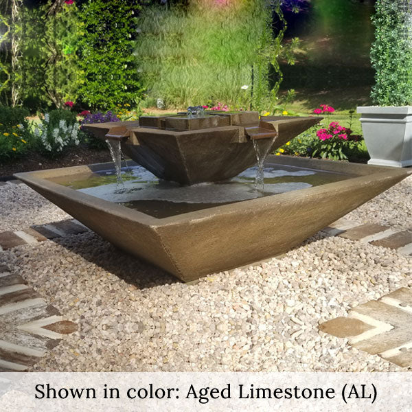 Campania International Square Facet Modern Fountain