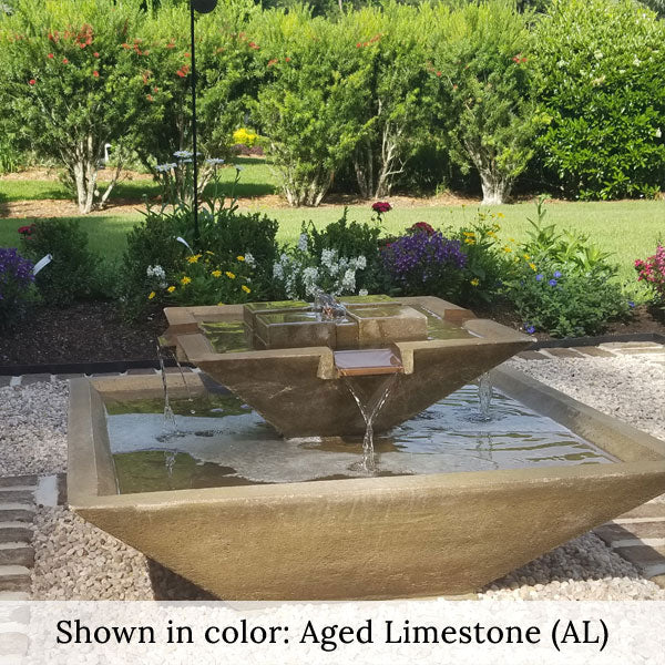 Campania International Square Facet Modern Fountain