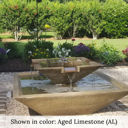 Campania International Square Facet Modern Fountain