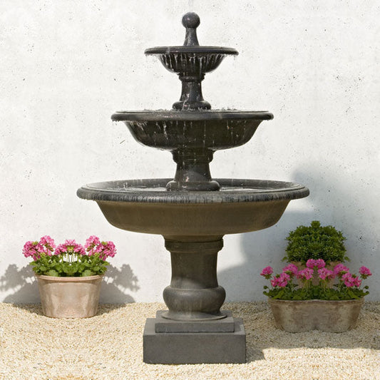 Campania International Vicobello Tiered Outdoor Water Fountain