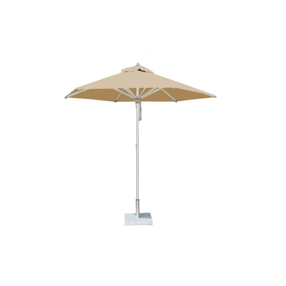 Bambrella Santa Ana Round Aluminum Market Umbrella with Pulley Lift