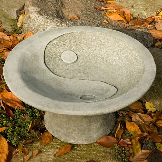 Campania International Yin Yang Pedestal Birdbath